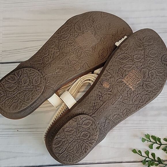 Patrizia By Spring Step Cream Floral Sandals Womens Size 9.5/10 (40) - Picture 9 of 12